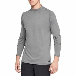 Under Armour Gents ColdGear Armour Fitted Mock Grey (019) -Golf Clothing Shop P 1320805GREYGENTSAW18 4 L
