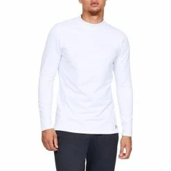 Under Armour Gents ColdGear Armour Fitted Mock White (100) -Golf Clothing Shop P 1320805WHITEGENTSAW18 3 L