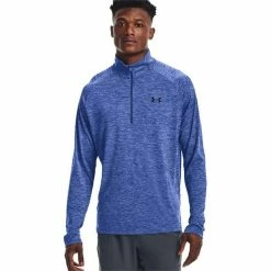 Under Armour Gents Tech 2.0 ½ Zip Long Sleeve Top Tech Blue (432) -Golf Clothing Shop P 1328495UNDERARMOURTOPBLUE432GENTS 2 L