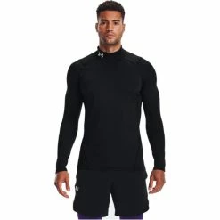 Under Armour Gents ColdGear® Armour Fitted Mock Black (001) -Golf Clothing Shop P 1366066UAGENTSCGARMOURFITTEDMOCKBLACK001 2 L