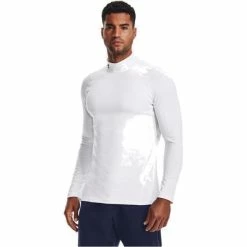 Under Armour Gents ColdGear® Armour Fitted Mock White (100) -Golf Clothing Shop P 1366066UAGENTSCGARMOURFITTEDMOCKWHITE100 2 L