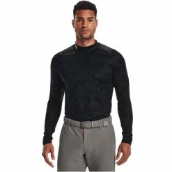 Under Armour Gents ColdGear® Infrared Long Sleeve AOP Mock Galaxy Black (022) -Golf Clothing Shop P 1366273UAGENTSCGILONGSLEEVEAOPMOCKGALAXYBLK022 2 L