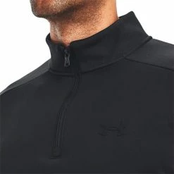 Under Armour Gents Armour Fleece® ½ Zip Black (001) -Golf Clothing Shop P 1373358UNDERARMOURFLEECEBLACK001GENTS 5 L