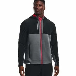 Under Armour Gents Storm Daytona Zip Top Pitch Grey - Black (012) -Golf Clothing Shop P 1373412UNDERARMOURTOPGREYBLACK012GENTS 2 L