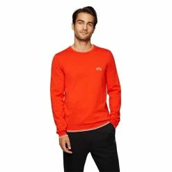 Boss Gents Ritom Crew Neck Sweater Bright Orange -Golf Clothing Shop P 50456098BOSSSWEATERBRIGHTORANGEGENTS 2 L