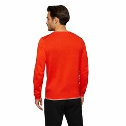 Boss Gents Ritom Crew Neck Sweater Bright Orange -Golf Clothing Shop P 50456098BOSSSWEATERBRIGHTORANGEGENTS 3 L