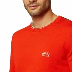 Boss Gents Ritom Crew Neck Sweater Bright Orange -Golf Clothing Shop P 50456098BOSSSWEATERBRIGHTORANGEGENTS 4 L