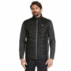 Puma Gents Cloundspun WRMLBL Jacket Black -Golf Clothing Shop P 531099PUMAJACKETBLACKGENTS 2 L