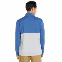 Puma Gents Gamer Colorblock ¼ Zip Bright Cobalt - High Rise -Golf Clothing Shop P 532985PUMATOPBRIGHTCOBALTHIGHRISEGENTS 3 L