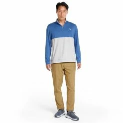 Puma Gents Gamer Colorblock ¼ Zip Bright Cobalt - High Rise -Golf Clothing Shop P 532985PUMATOPBRIGHTCOBALTHIGHRISEGENTS 4 L