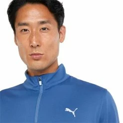 Puma Gents Gamer Colorblock ¼ Zip Bright Cobalt - High Rise -Golf Clothing Shop P 532985PUMATOPBRIGHTCOBALTHIGHRISEGENTS 5 L