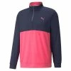 Puma Gents Gamer Colorblock ¼ Zip Navy Blazer - Sunset Pink 1 Puma Gents Gamer Colorblock ¼ Zip Navy Blazer - Sunset Pink -Golf Clothing Shop P 532985PUMATOPNAVYPINKGENTS L