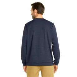 Puma Gents Cloudspun Colourblocked Crew Neck Sweatshirt Navy Blazer - Quiet Shade -Golf Clothing Shop P 535458PUMASWEATSHIRTNAVYBLAZERQUIETSHADEGENTS 3 L