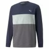 Puma Gents Cloudspun Colourblocked Crew Neck Sweatshirt Navy Blazer - Quiet Shade -Golf Clothing Shop P 535458PUMASWEATSHIRTNAVYBLAZERQUIETSHADEGENTS L