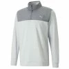 Puma Gents Cloudspun Colorblock ¼ Zip Top Quiet Shade - High Rise Heather -Golf Clothing Shop P 537463PUMATOPQUIETSHADEHIGHRISEHEATHERGENTS L
