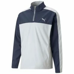 Puma Gents Momentum Woven ¼ Zip Top Navy Blazer - High Rise