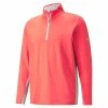 Puma Gents Gamer ¼ Zip Golf Sweatshirt Coral -Golf Clothing Shop P 599127PUMASWEATSHIRTCORALGENTS 2 L