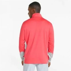 Puma Gents Gamer ¼ Zip Golf Sweatshirt Coral -Golf Clothing Shop P 599127PUMASWEATSHIRTCORALGENTS 5 L