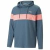 Puma Gents Mattr Colourblock Hoodie Evening Sky - Flamingo Pink -Golf Clothing Shop P 620252PUMAHOODIEEVENINGSKYFLAMINGOPINKGENTS L