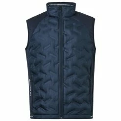 Golf Clothing Shop 14 ABACUS Gents Grove Hybrid Vest Navy Light Grey (373)