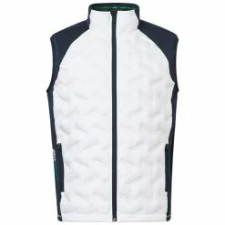 Golf Clothing Shop 16 ABACUS Gents Grove Hybrid Vest White Navy (193)