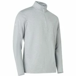 Golf Clothing Shop 10 ABACUS Gents Dunbar ½ Zip Fleece Grey Melange (702)