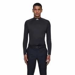 J.Lindeberg Gents Aello Soft Compression Baselayer Black -Golf Clothing Shop P 672505660JLINDBERGBASELAYERBLACKGENTS 2 L