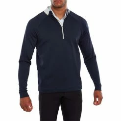 FootJoy Gents Rib Trim Chill Out Navy Almond 9 FootJoy Gents Rib Trim Chill Out Navy Almond -Golf Clothing Shop P 80062FOOTJOYTOPNAVYALMONDGENTS 2 L