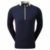 FootJoy Gents Rib Trim Chill Out Navy Almond 1 FootJoy Gents Rib Trim Chill Out Navy Almond -Golf Clothing Shop P 80062FOOTJOYTOPNAVYALMONDGENTS L