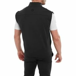 FootJoy Gents Ottoman Knit Vest Black 10 FootJoy Gents Ottoman Knit Vest Black -Golf Clothing Shop P 80064FOOTJOYVESTBLACKGENTS 3 L