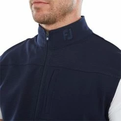 FootJoy Gents Ottoman Knit Vest Navy -Golf Clothing Shop P 80065FOOTJOYVESTNAVYGENTS 4 L