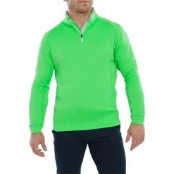 FootJoy Gents Chill-Out Pullover Green -Golf Clothing Shop P 80145FOOTJOYTOPGREENGENTS 2 L