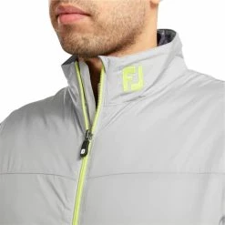 FootJoy Gents Lightweight Thermal Vest Grey - Lime -Golf Clothing Shop P 84494FJGENTSLWTHERMALVESTGREYLIME 2 L