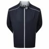FootJoy Gents Full Zip Windshirt Navy - White -Golf Clothing Shop P 84496FJGENTSFULLZIPWINDSHIRTNAVYWHITE L