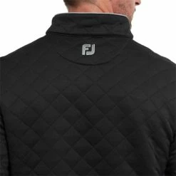 FootJoy Gents Diamond Jacquard Chill-Out Black - Grey -Golf Clothing Shop P 88451FJGENTSDIAMONDJACQCHILLOUTBLACKGREY 3 L
