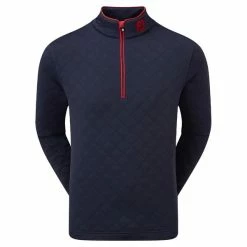 FootJoy Gents Diamond Jacquard Chill-Out Navy - Red
