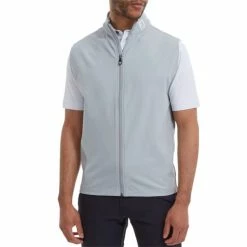 FootJoy Gents Full-Zip Knit Vest Grey 8 FootJoy Gents Full-Zip Knit Vest Grey -Golf Clothing Shop P 88457FJGENTSFULLZIPKNITVESTGREY 2 L