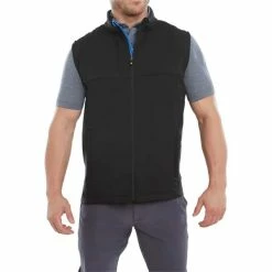 FootJoy Gents Hybrid Vest Black 9 FootJoy Gents Hybrid Vest Black -Golf Clothing Shop P 88824FOOTJOYVESTBLACKGENTS 2 L