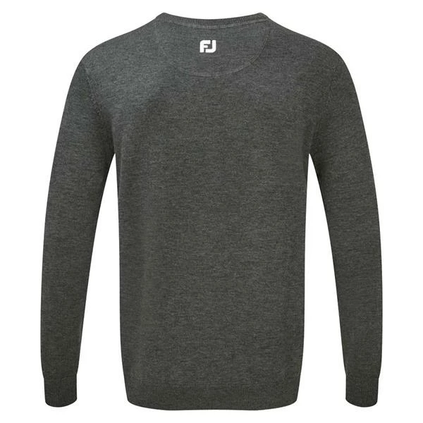 FootJoy Gents Wool Blend V-Neck Pullover Heather Charcoal 4 FootJoy Gents Wool Blend V-Neck Pullover Heather Charcoal - Image 2