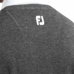 FootJoy Gents Wool Blend V-Neck Pullover Heather Charcoal 11 FootJoy Gents Wool Blend V-Neck Pullover Heather Charcoal -Golf Clothing Shop P 90131FOOTJOYPULLOVERHEATHERCHARCOALGENTS 4 L