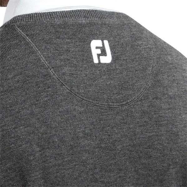 FootJoy Gents Wool Blend V-Neck Pullover Heather Charcoal 7 FootJoy Gents Wool Blend V-Neck Pullover Heather Charcoal - Image 5