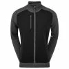 FootJoy Gents Wool Blend Tech Sweater Black - Grey -Golf Clothing Shop P 92949FJGENTSWOOLBLENDTECHJACKETBLACKGREY L