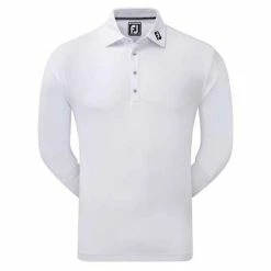 FootJoy Gents Long Sleeve Thermocool Self Collar Top White