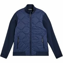J.Lindeberg Gents Quilted Hybrid Jacket Navy (6855)