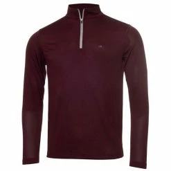 Golf Clothing Shop 50 Calvin Klein Golf Gents Harlem ¼ Zip Top Burgundy
