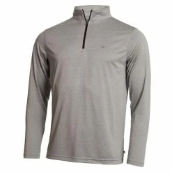 Calvin Klein Golf Gents Harlem ¼ Zip Top Silver Marl