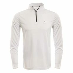 Calvin Klein Golf Gents Harlem ¼ Zip Top White