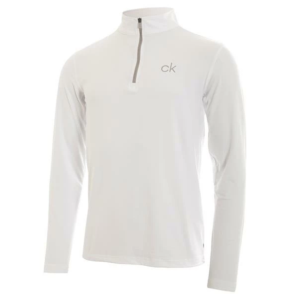 Calvin Klein Golf Gents Newport Premium ½ Zip Top White 3 Calvin Klein Golf Gents Newport Premium ½ Zip Top White