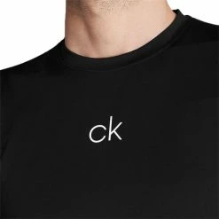Calvin Klein Golf Gents Baselayer With Printed Chest Black -Golf Clothing Shop P C9465CKGOLFGENTSBASELAYERPRINTEDCHESTBLACK 3 L