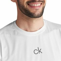 Calvin Klein Golf Gents Baselayer With Printed Chest White -Golf Clothing Shop P C9465CKGOLFGENTSBASLAYERPRINTCHESTWHITE 3 L